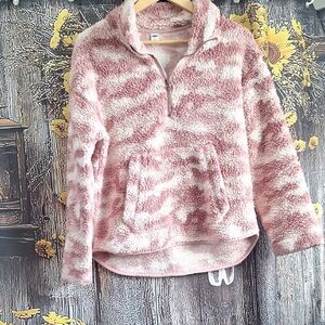 Joe Fresh Pink and White Cowl Neck Sweater